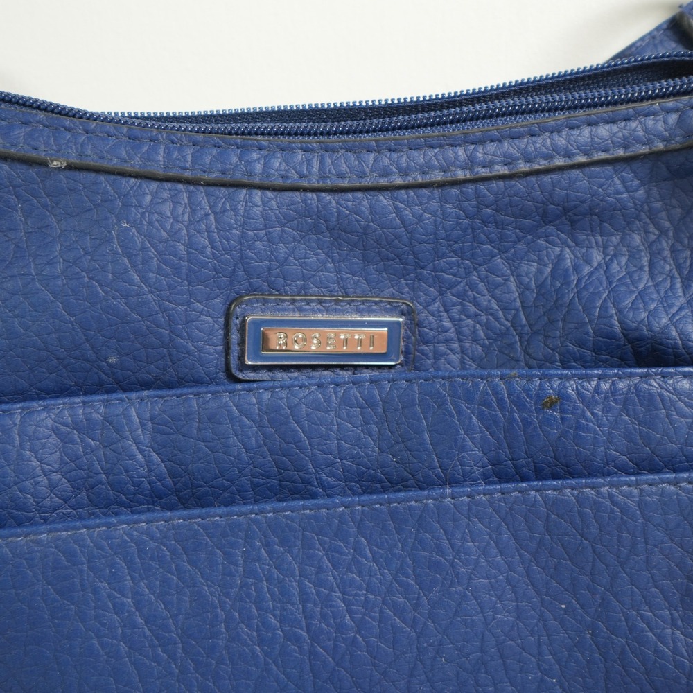 Rosetti Crossbody Bag Womens Medium Blue Pebbled Vegan Leather Adjustable Strap - Picture 2 of 9